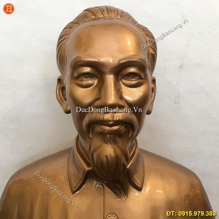 Tượng Đồng Bác Hồ Bán Thân Mẫu Chuẩn