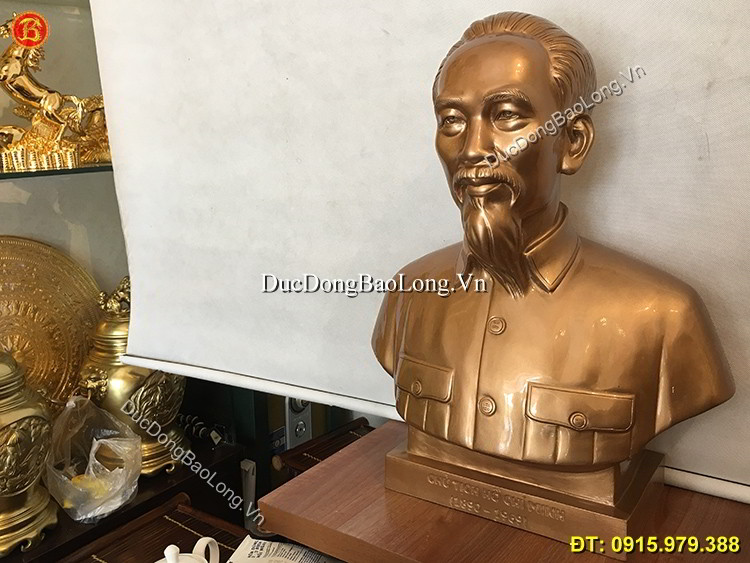 Tượng Đồng Bác Hồ Bán Thân Mẫu Chuẩn