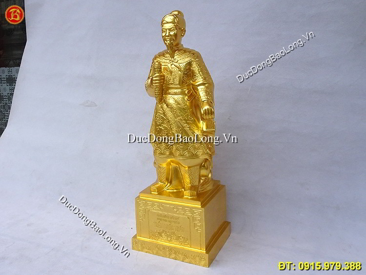 Tượng Trần Hưng Đạo Dát Vàng 69cm Mẫu Đẹp