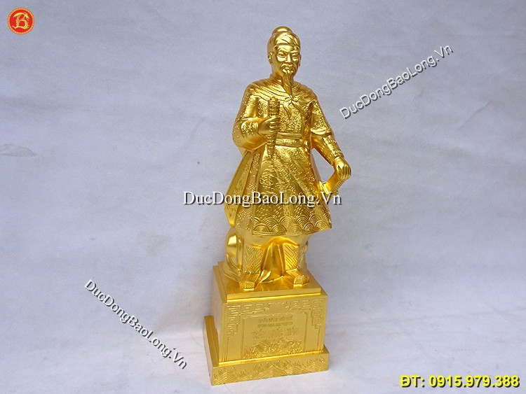 Tượng Trần Hưng Đạo Dát Vàng 69cm Mẫu Đẹp