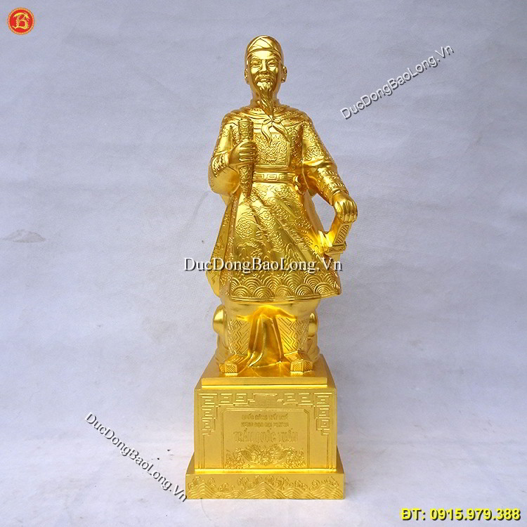 Tượng Trần Hưng Đạo Dát Vàng 69cm Mẫu Đẹp