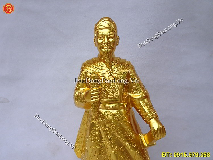 Tượng Trần Hưng Đạo Dát Vàng 69cm Mẫu Đẹp