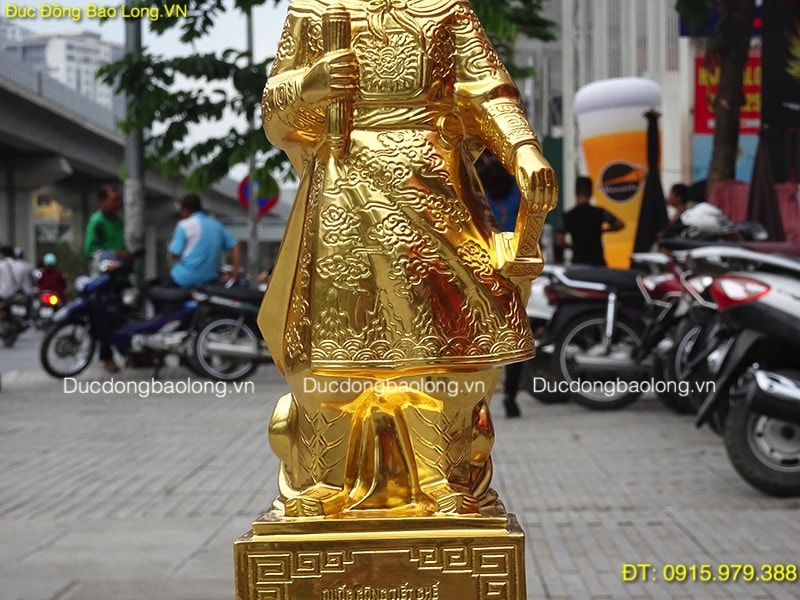 Tượng Trần Hưng Đạo Dát Vàng Đẹp cao 42cm