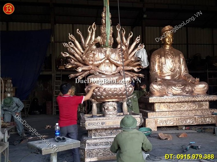 Tượng Phật Nghìn Mắt Nghìn Tay Bằng Đồng