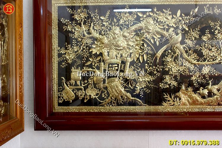 Tranh Vinh Hoa Phú Quý Bằng Đồng 1m97 x 1m07