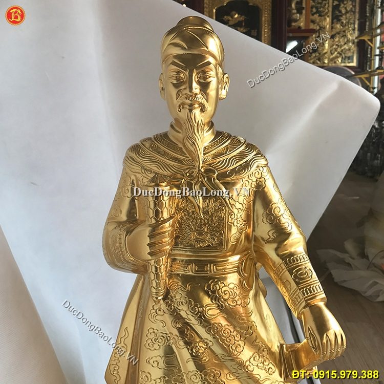 Tượng Đồng Trần Hưng Đạo Dát Vàng 81cm