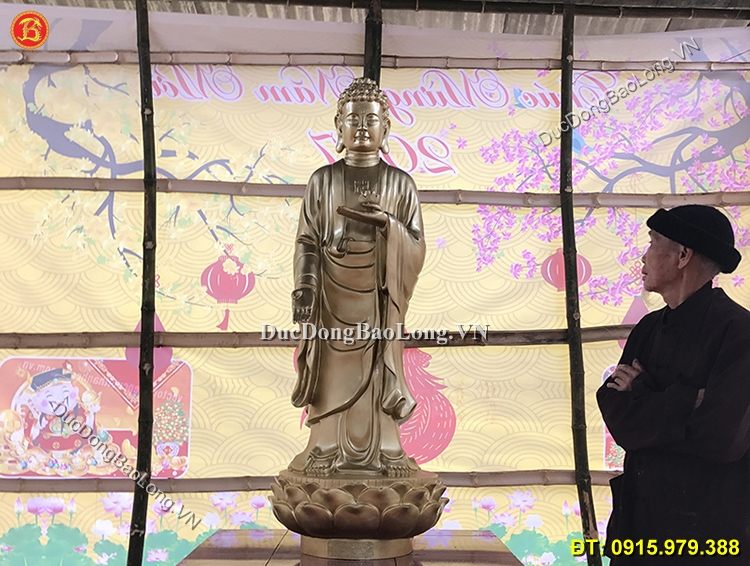 Tượng Phật A Di Đà Bằng Đồng 1m7