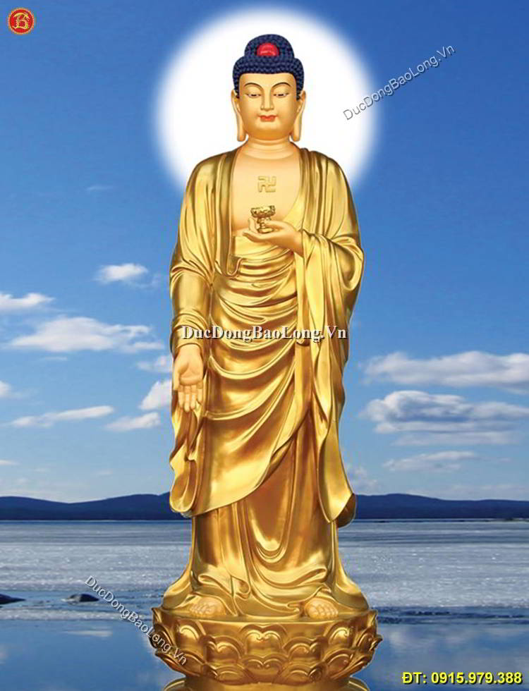 Hãy ngắm nhìn tượng Phật A Di Đà, tượng thể hiện tình yêu, sự từ bi và đại lượng nhân từ của ông. Bằng cách tập trung vào hình ảnh, bạn sẽ cảm nhận được bình an và sự tĩnh lặng trong lòng mình, giúp bạn giải tỏa những căng thẳng và lo toan trong cuộc sống.
