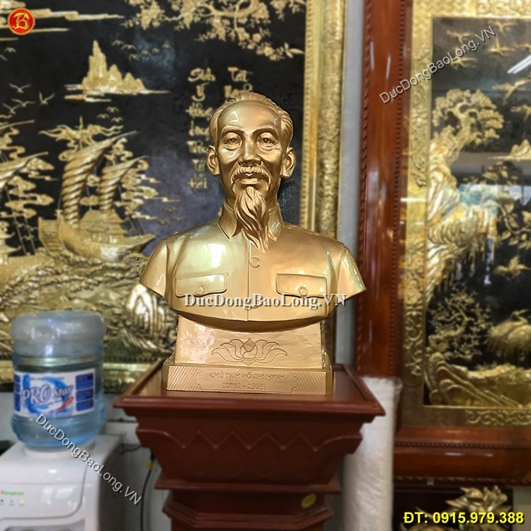 Tượng Đồng Chân Dung Bác Hồ 81cm Mẫu Chuẩn