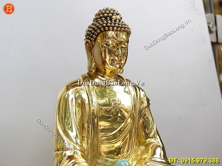 Tượng Đồng Phật Dược Sư Ngồi Cao 48cm