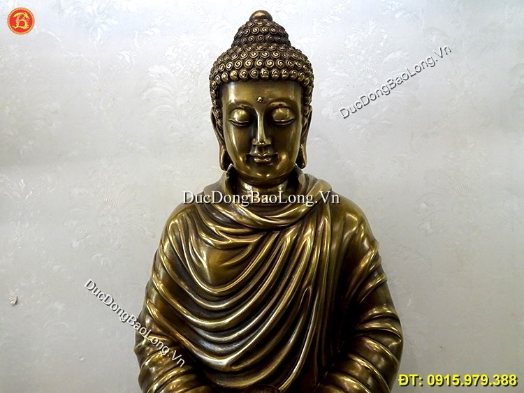 Tượng Đức Phật Thích Ca Bằng Đồng Cao 50cm
