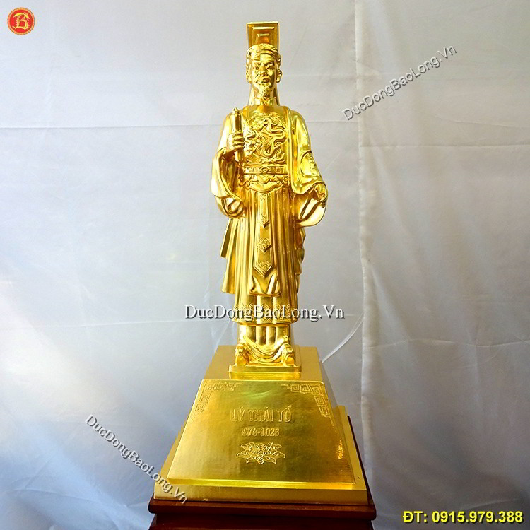 Tượng Đồng Lý Thái Tổ Dát Vàng Cao 89cm