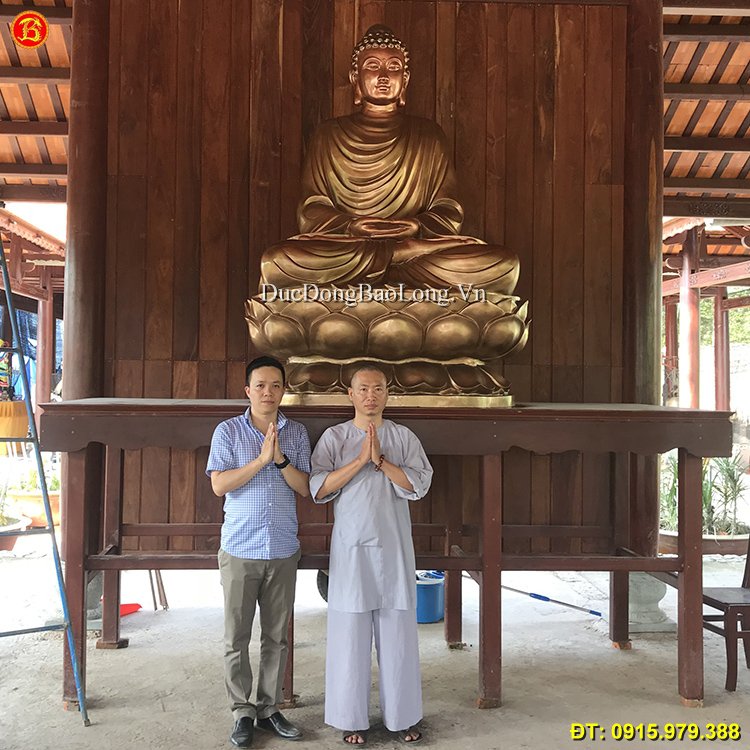 Tượng Phật Thích Ca 2m17 Đúc Bằng Đồng Đỏ