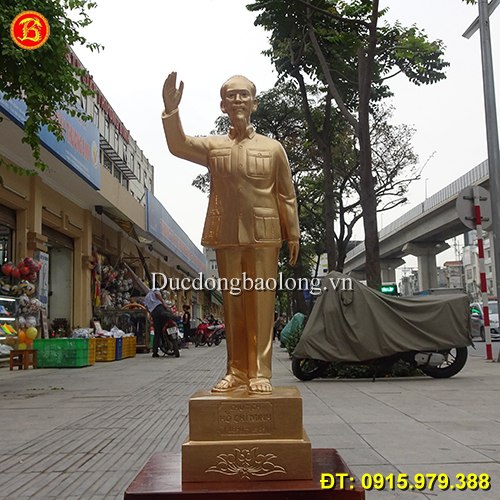 Tượng Bác Hồ Vẫy Tay Chào Bằng Đồng 48cm