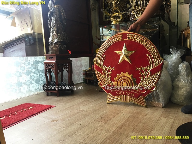 Quốc Huy Bằng Đồng 61cm treo cơ quan ở Hà Nội