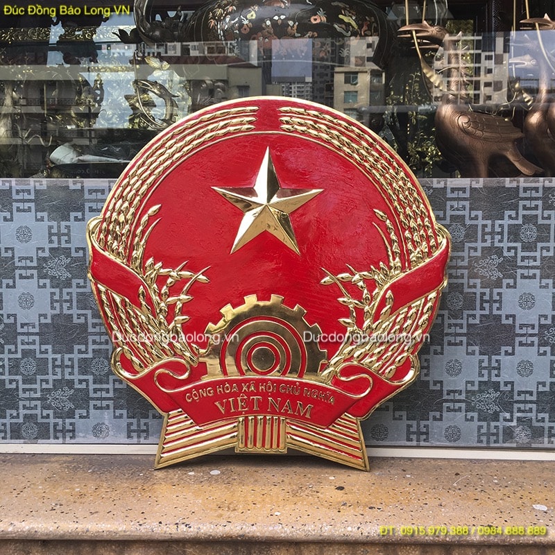 Quốc Huy Bằng Đồng 61cm treo cơ quan ở Hà Nội