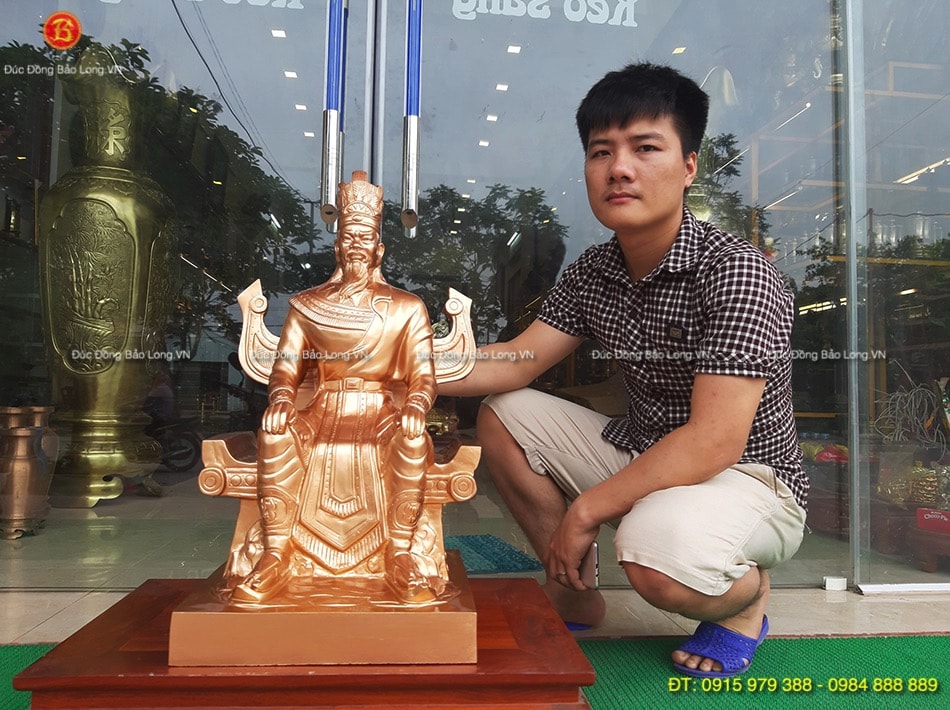 Bán tượng Vua Hùng bằng đồng cao 60cm
