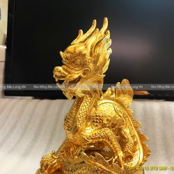 tượng rồng phong thuỷ dát vàng