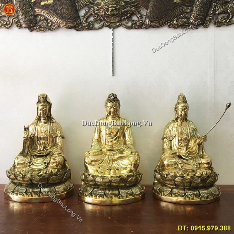 đúc tượng Phật bằng đồng tại Bạc Liêu, tượng Phật Tam Thánh