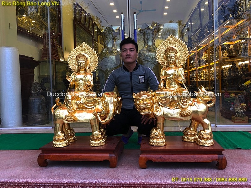 Đúc tượng Phật bằng đồng tại Bình Định, tượng Phật Văn Thù Phổ Hiền