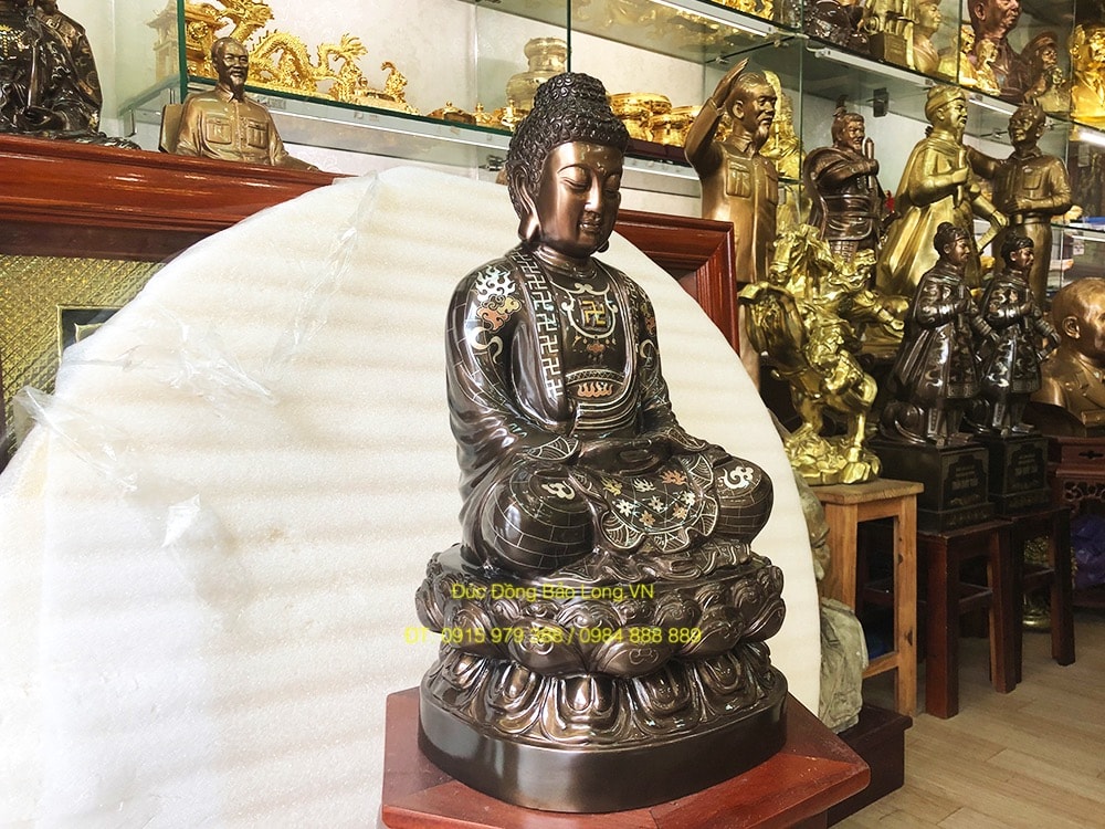 Đúc tượng Phật bằng đồng tại Đồng Nai, tượng Thích Ca khảm 