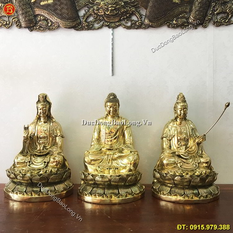 Đúc tượng Phật bằng đồng tại Gia Lai, tượng Phật Tam Thánh