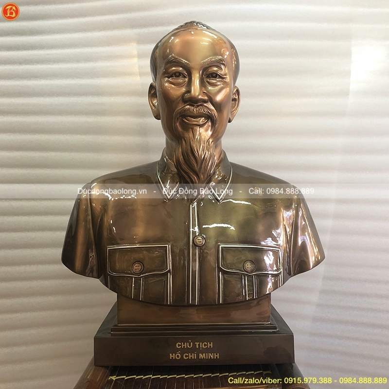 Tượng Bác Hồ bán thân cao 50cm Đẹp
