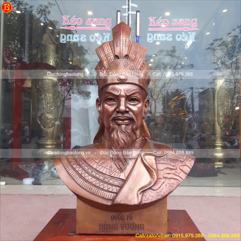 Đúc tượng Vua Hùng Bằng Đồng cao 81cm