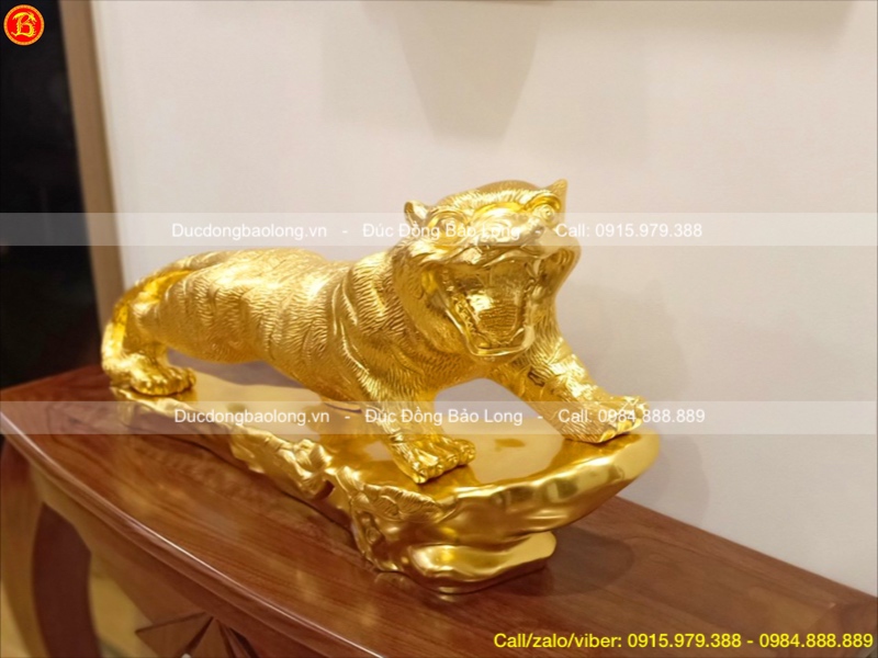 Tượng Hổ Dát Vàng 9999 dài 61cm