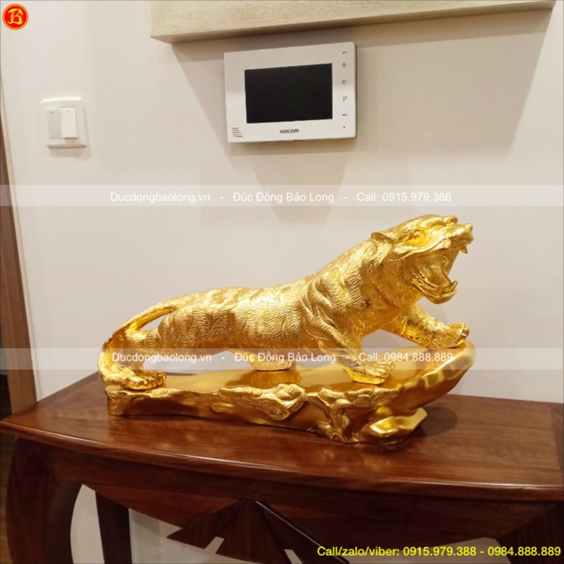 Tượng Hổ Dát Vàng 9999 dài 61cm