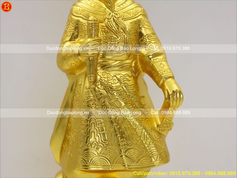 Tượng Trần Hưng Đạo Thếp Vàng cao 48cm