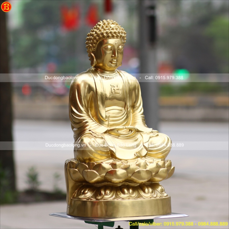 Tượng Phật Thích Ca 60cm bằng đồng cát tút