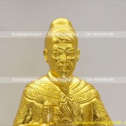 tượng trần hưng đạo thếp vàng 48cm