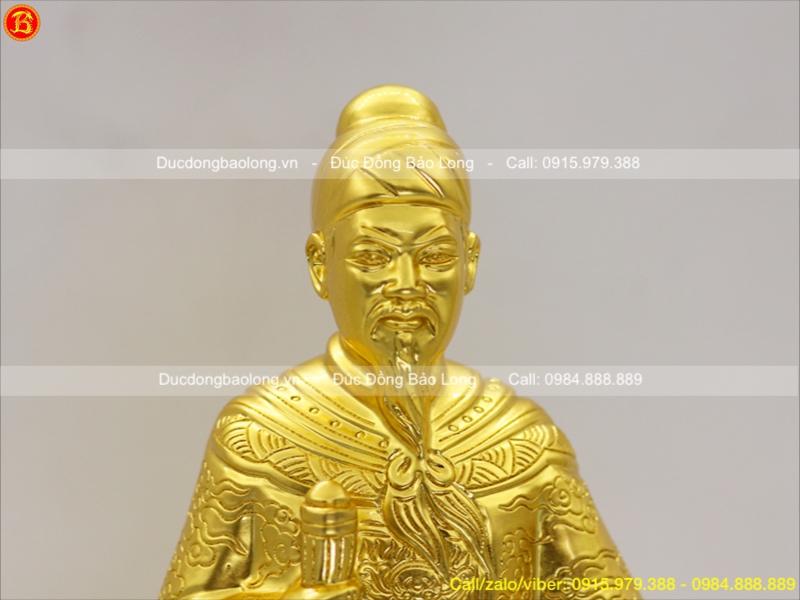 Tượng Trần Hưng Đạo Thếp Vàng cao 48cm
