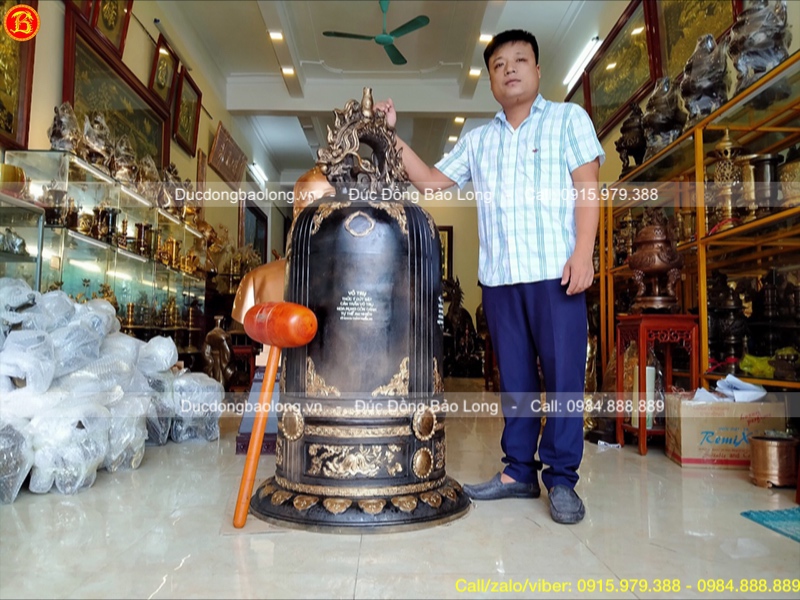 Đúc Chuông đồng 300kg cho chùa ở Ninh Bình