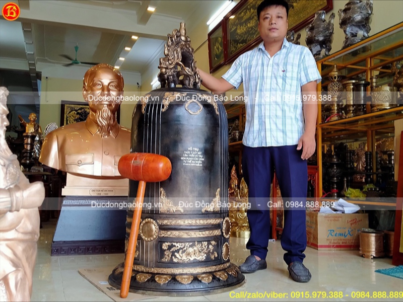 đúc chuông đồng 300kg cho chùa ở Ninh Bình