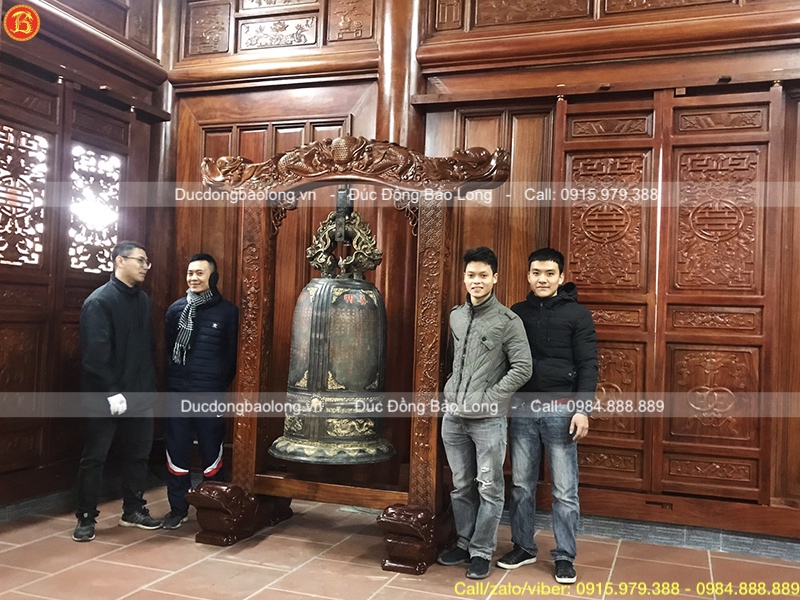 Đúc chuông chùa nặng 350kg cho chùa Thiện Minh, Quảng Ninh