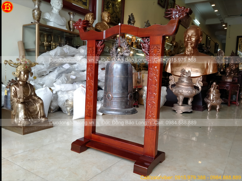 Chuông đồng 15kg thờ gia tiên, thờ Phật