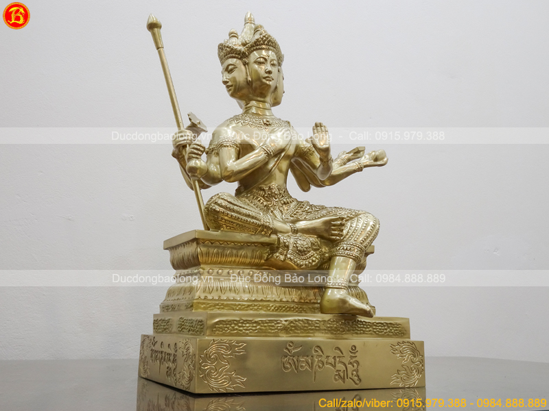 Tượng Phật Tứ Diện – Phạm Thiên bằng đồng Catut 69cm