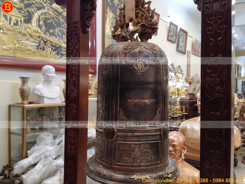 Chuông Đồng 250kg và Giá treo cho chùa Long Thạnh