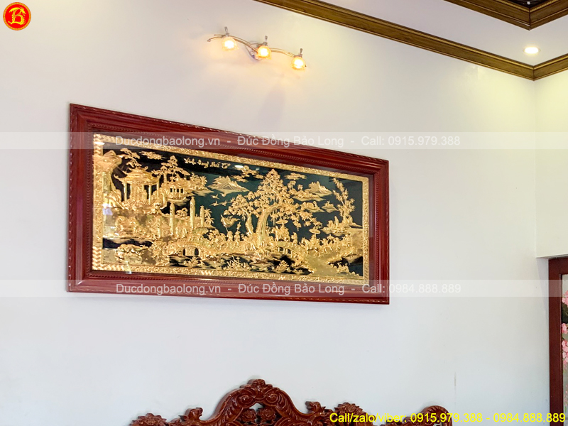 Tranh Vinh Quy Bái Tổ 1m76 x 89cm Mạ vàng cho khách Lạng Sơn