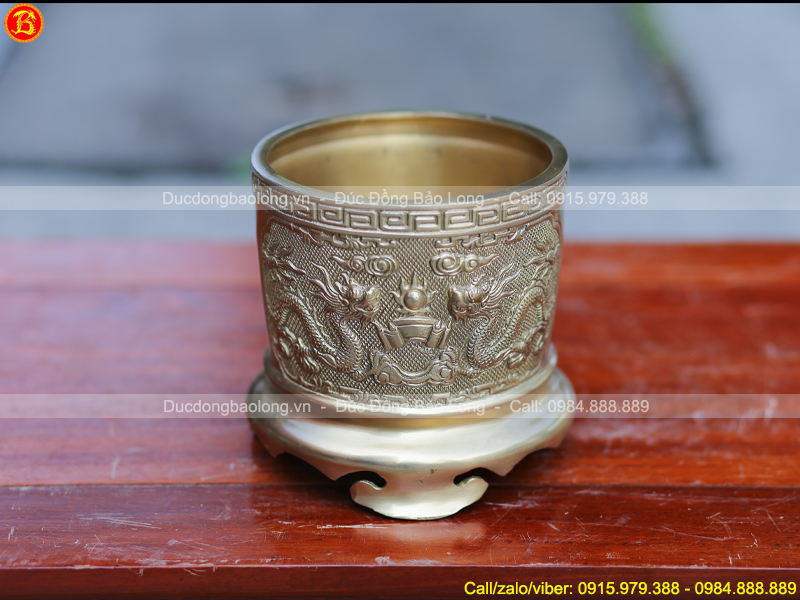 Bát hương thờ bằng đồng thau 16cm