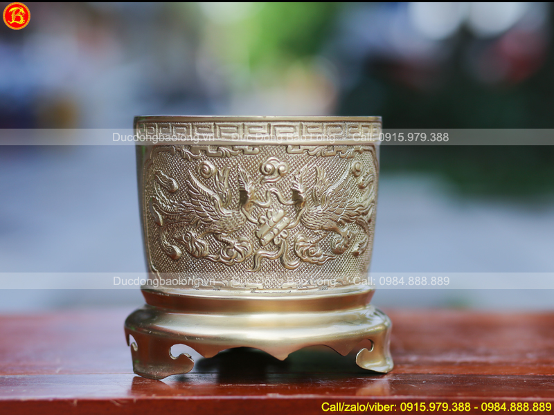 Bát hương thờ bằng đồng thau 16cm