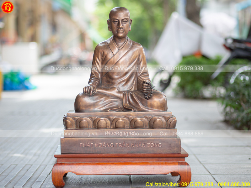 Tượng Phật Hoàng Trần Nhân Tông cao 67cm