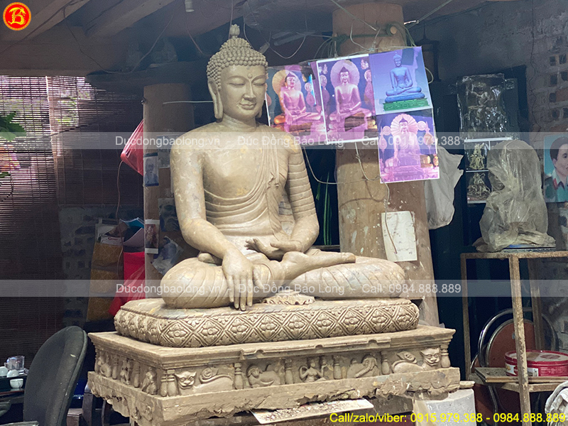 tượng Phật Thích Ca Xúc Địa ấn cao 1m1
