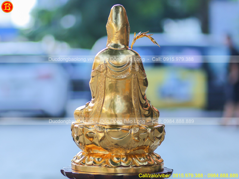 tượng Quán Thế Âm Bồ Tát 48cm dát vàng 9999
