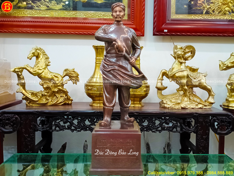 tượng Nguyễn Trung Trực 61cm bằng đồng đỏ