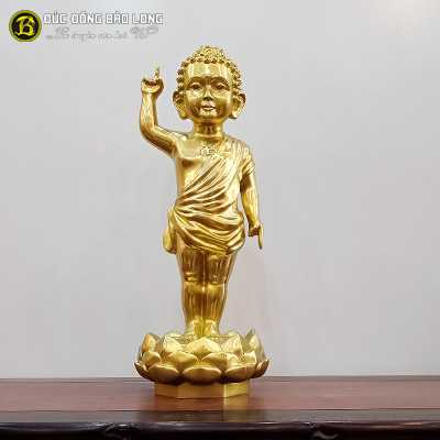 Tượng Phật Thích Ca Đản Sinh 50cm Bằng Đồng Catut