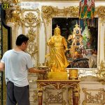 Bàn Giao Tượng Trần Hưng Đạo Cầm Binh Thư 1m07 Dát Vàng