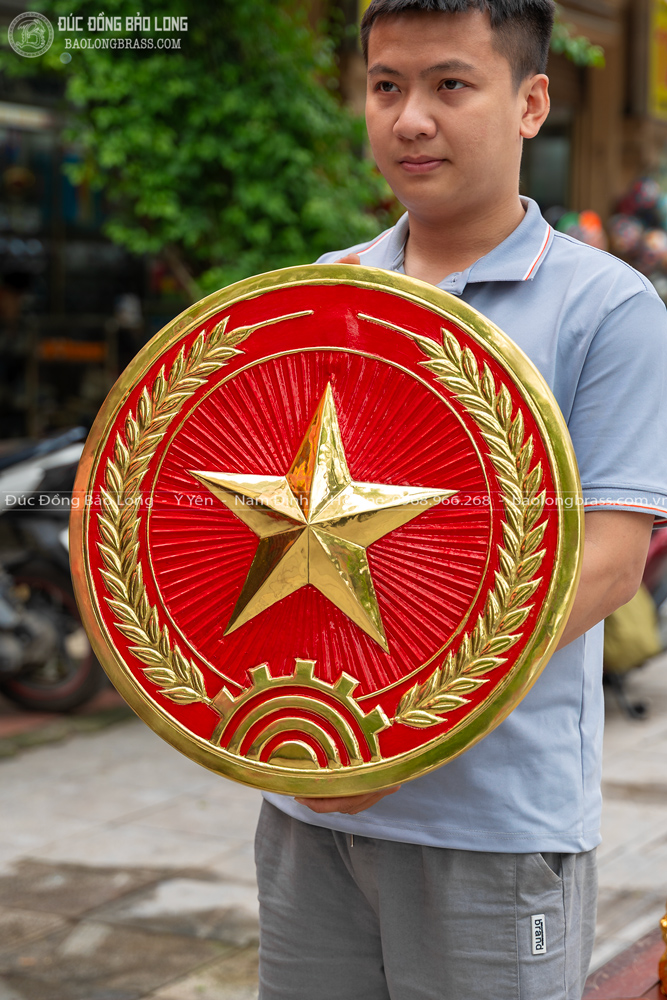 Huy Hiệu Quân Đội Việt Nam Bằng Đồng ĐK 51Cm